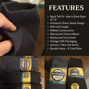 Bundle of 3 brand new packs of classic Burlington dress socks – perfect for the